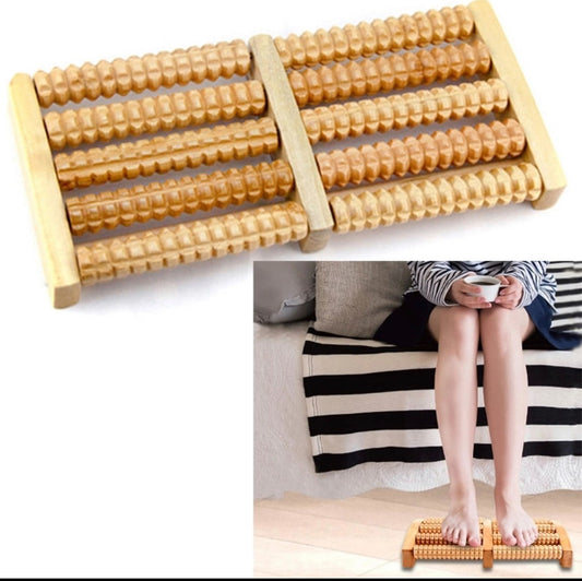Wooden Foot Massager Roller for Pain Relief & Blood Circulation | Natural Wooden Foot Therapy Roller