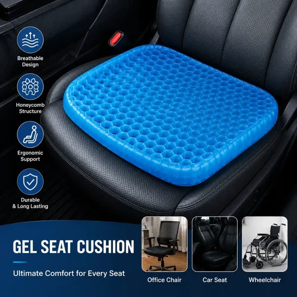 Honeycomb Gel Seat Cushion | Orthopedic Egg Sitter Cushion for Office, Car & Home